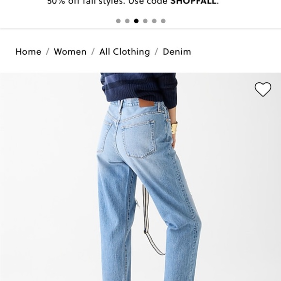 Jcrew Slouchy Boy Jeans. Bright indigo - Picture 7 of 8